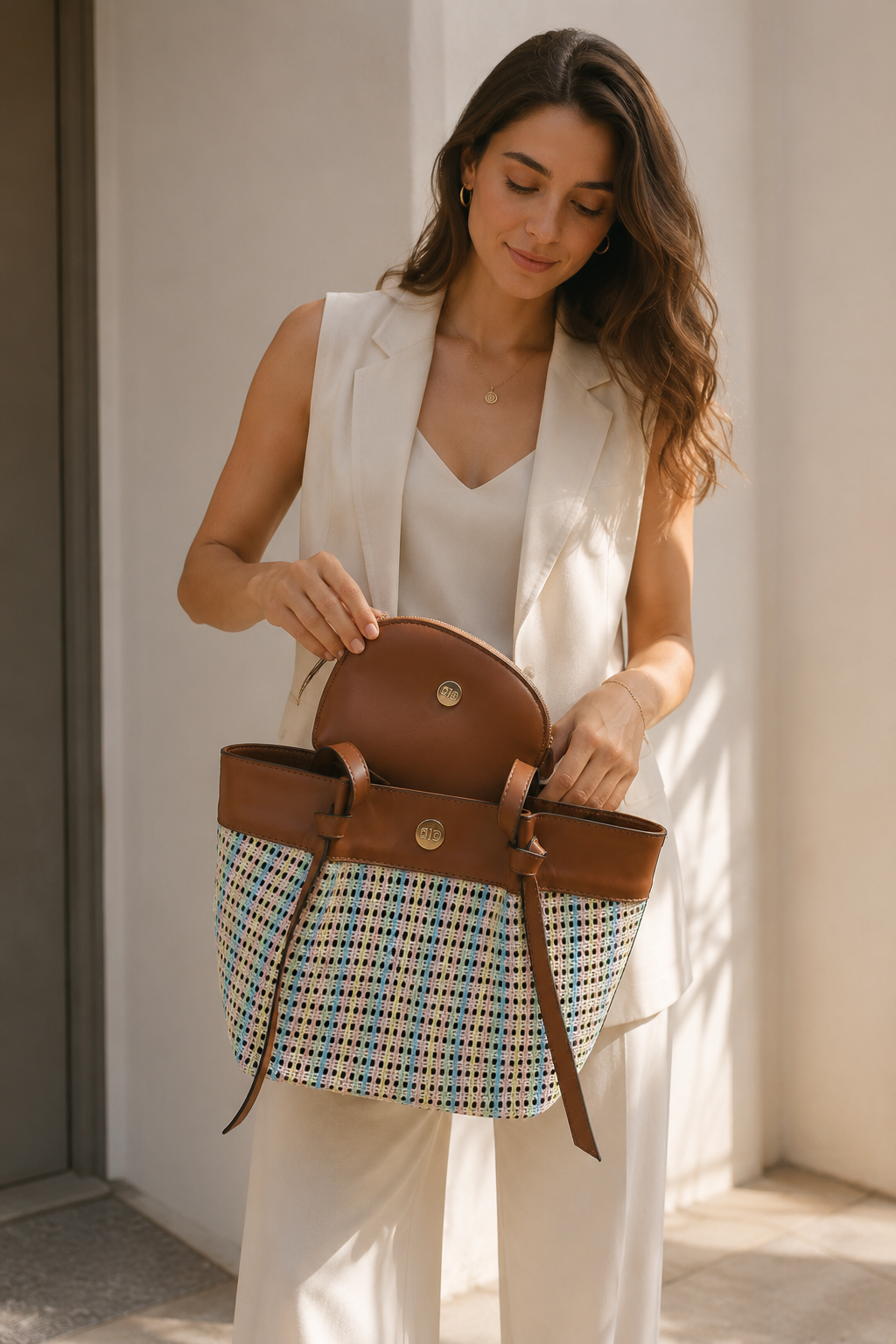 Rattan Tote Bag