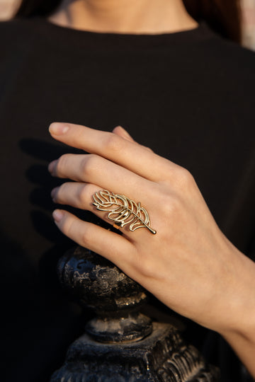 Golden Leaf Ring