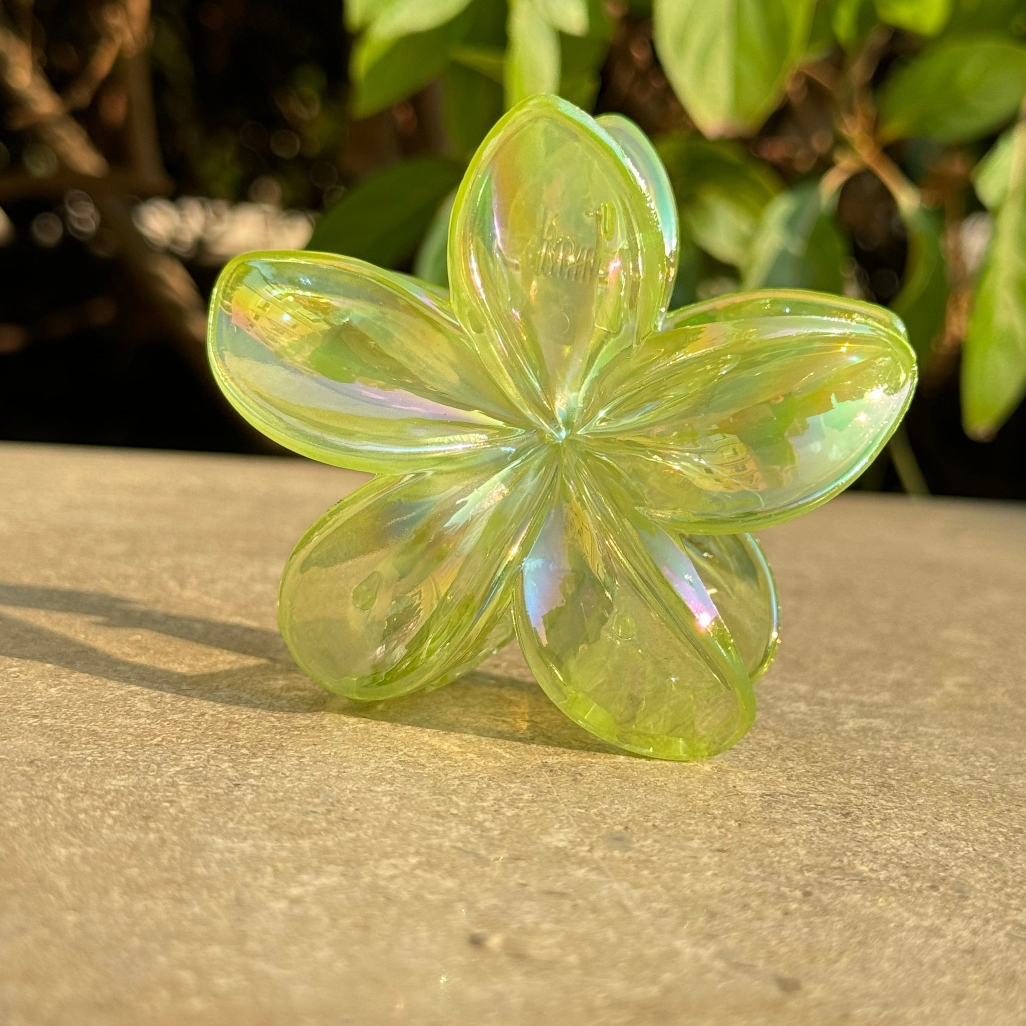 Green Flower Clips