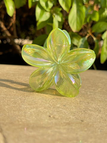 Green Flower Clips