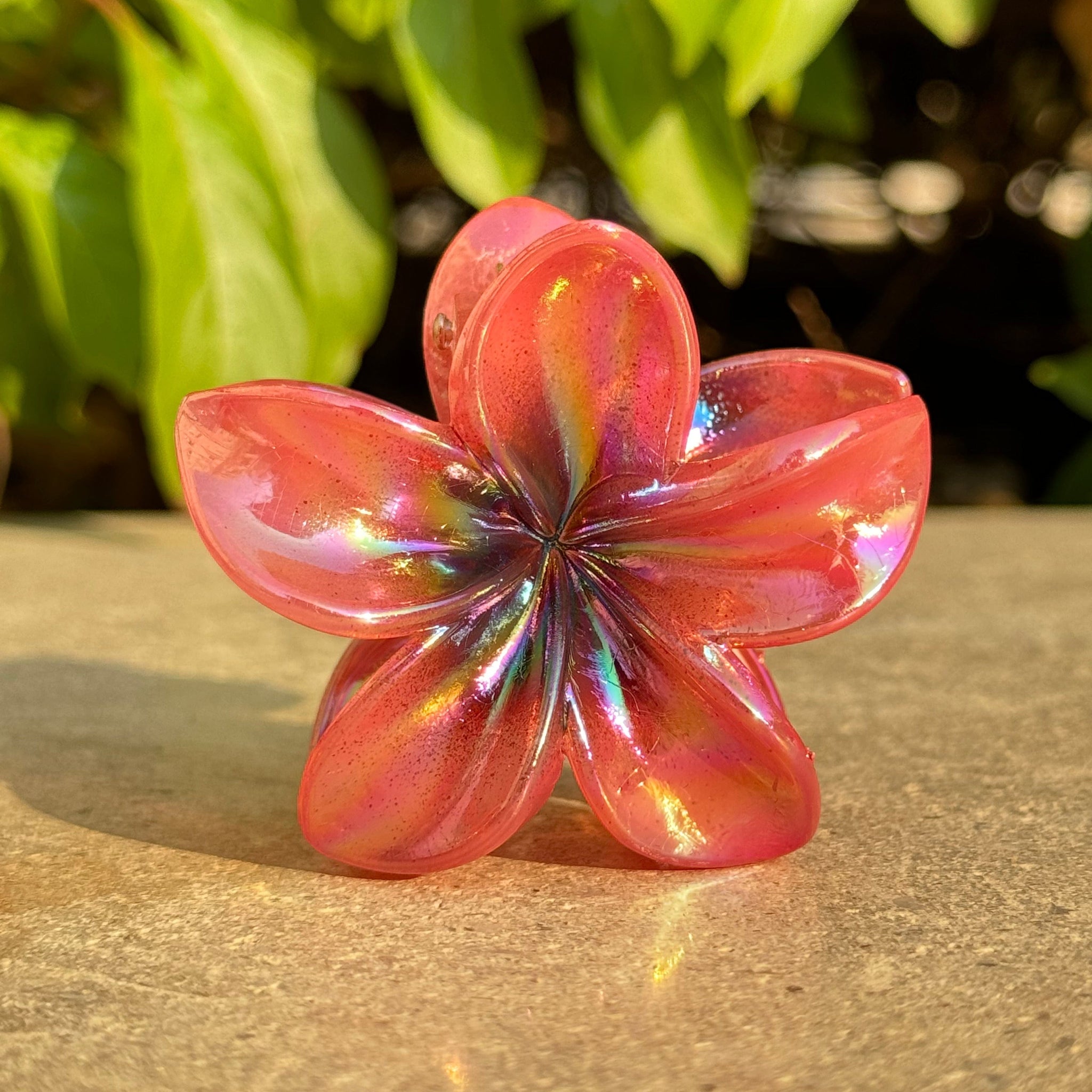 Red Mini Flower Clips