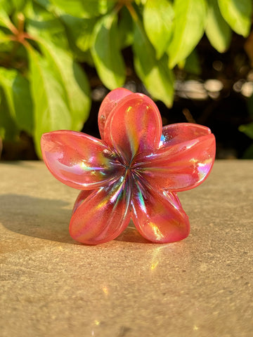 Red Mini Flower Clips